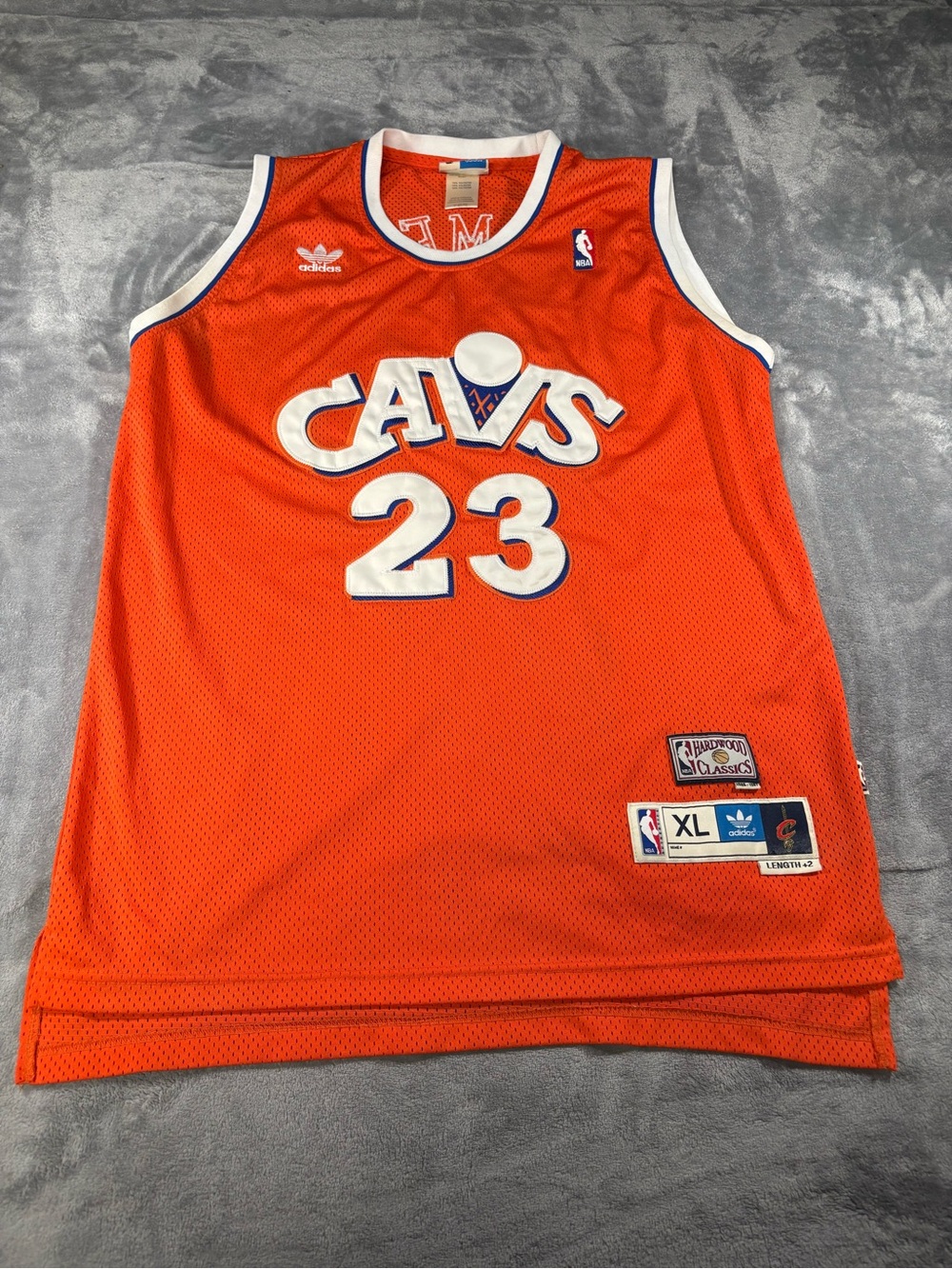 adidas Hardwood Classics Cleveland Orange NBA Jersey XL